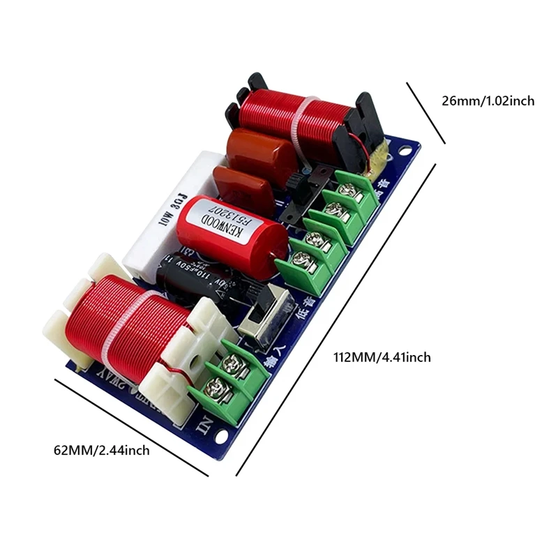 주파수 DIY 스피커 필터, 홈 시어터 하이파이 스테레오 크로스오버 필터, 250W, 2500Hz-3000Hz