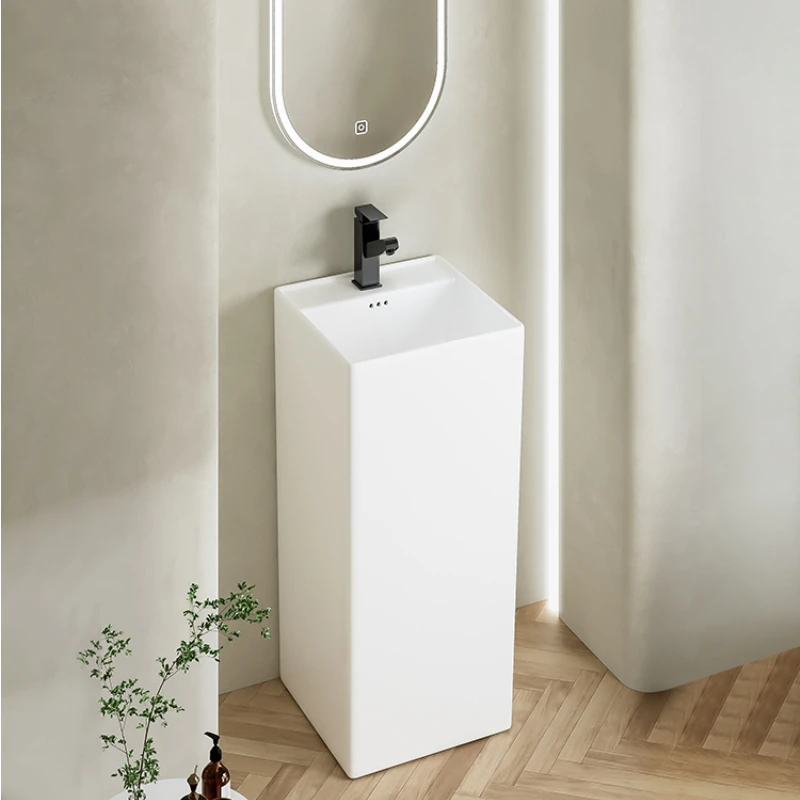 Balcony column basin hotel small apartment floor-type color washbasin