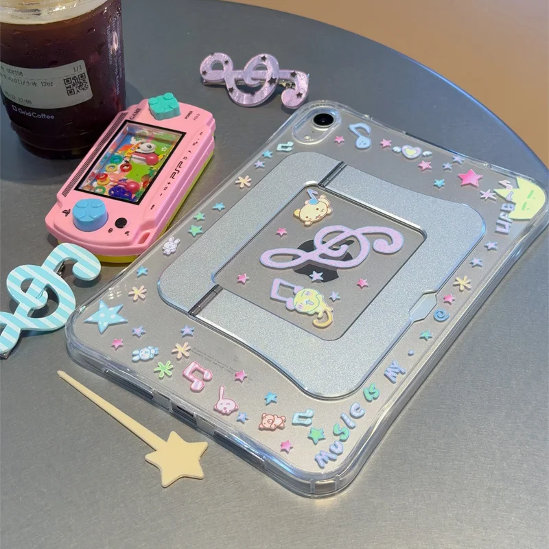 Dopamine wave dot Note Star Cat Mice For iPad Pro 13 11 M5 M4 M3 M2 Air 8 7 5 6 11th A16 12.9'' 10 11 12 Th Mini 7 6 Case