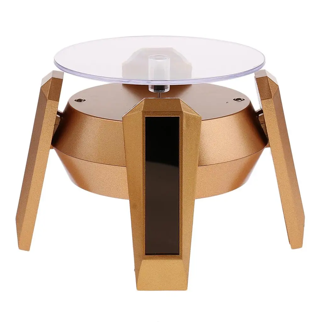 Solar Powered 360° Display Stand Rotating Turntable for Jewelry Phone Watch