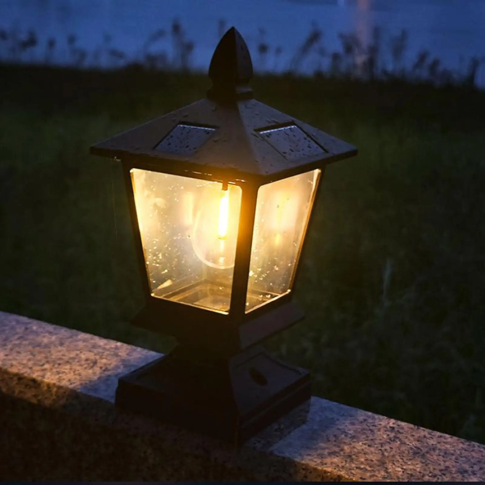 

Waterproof Intelligent Decorative Post Solar Lights Outdoor Landscapes Pole Lamps for Yard Garden Fence Patio Pathway Porch