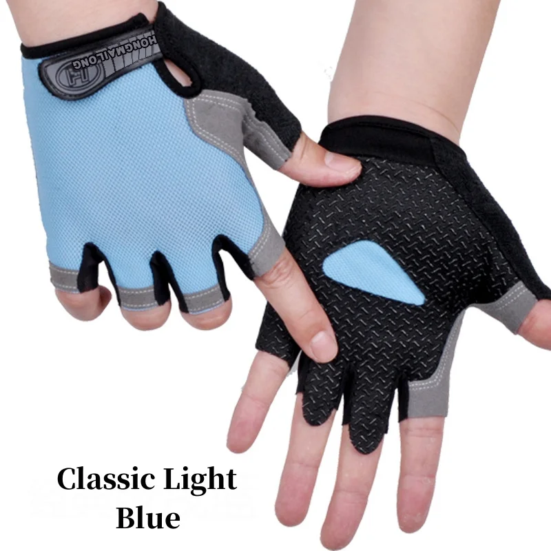 Half Finger Anti Slip Cycling Fitness Gloves Men Women Anti-Sweat Breathable Shock Riding Glove Exercise Sports Gloves