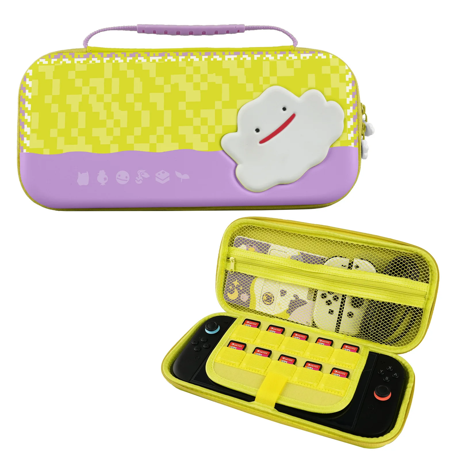 Ditto Carrying Case kit For Switch 2 Hard Shell Handheld Storage Bag Protective Travel Case Hard Protectiove Shell Stand Bundle