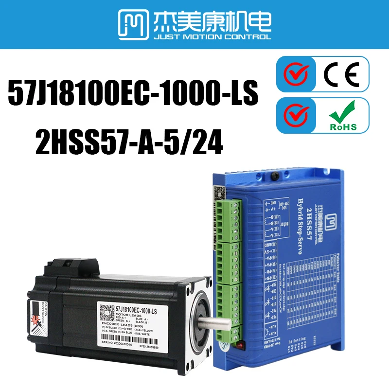 Nema 23 Stepper Motor 2.8Nm and Driver 6A 60VDC, Closed Loop Stepper Motor encoder & Driver Unit For Color inkjet printer 3D