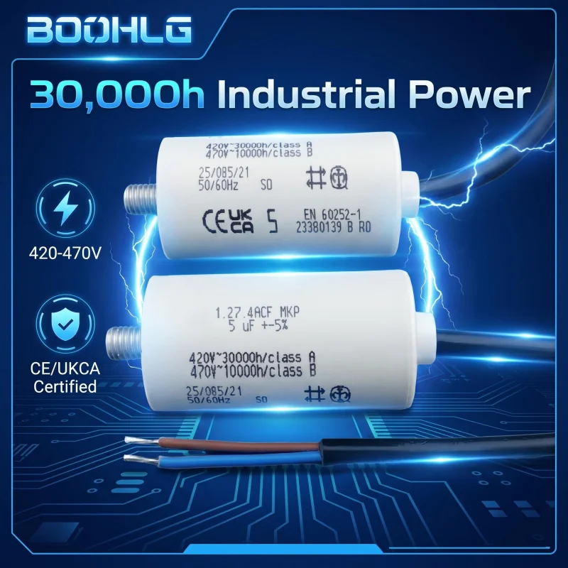 

1PCS 1.27.4ACF MKP Film Capacitor 5uF 420V 470V AC Motor Start-up and Run Capacitor