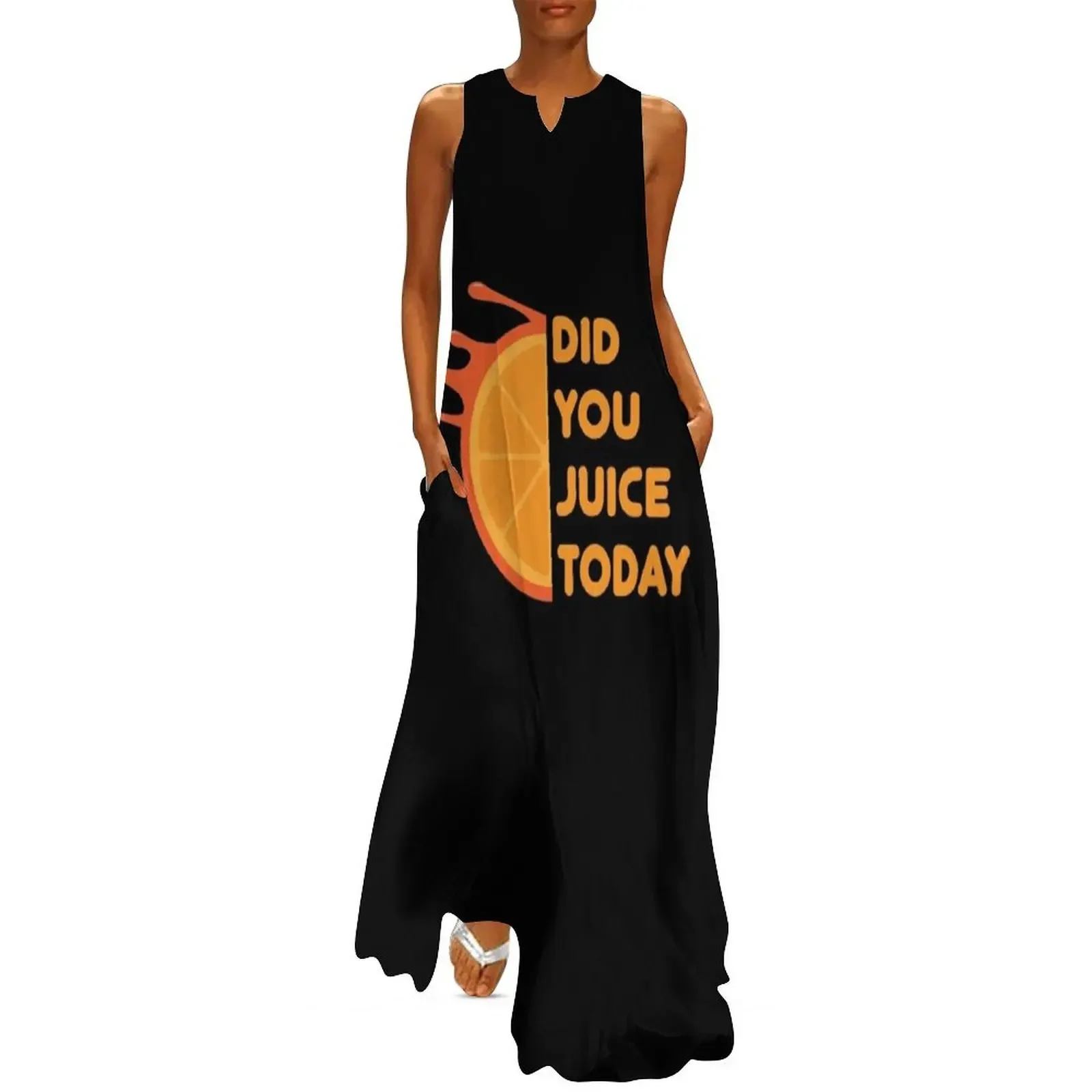 

Did you Orange Juice today  Long Dress Dresses loose women's dress Woman fashion sexy dress for women