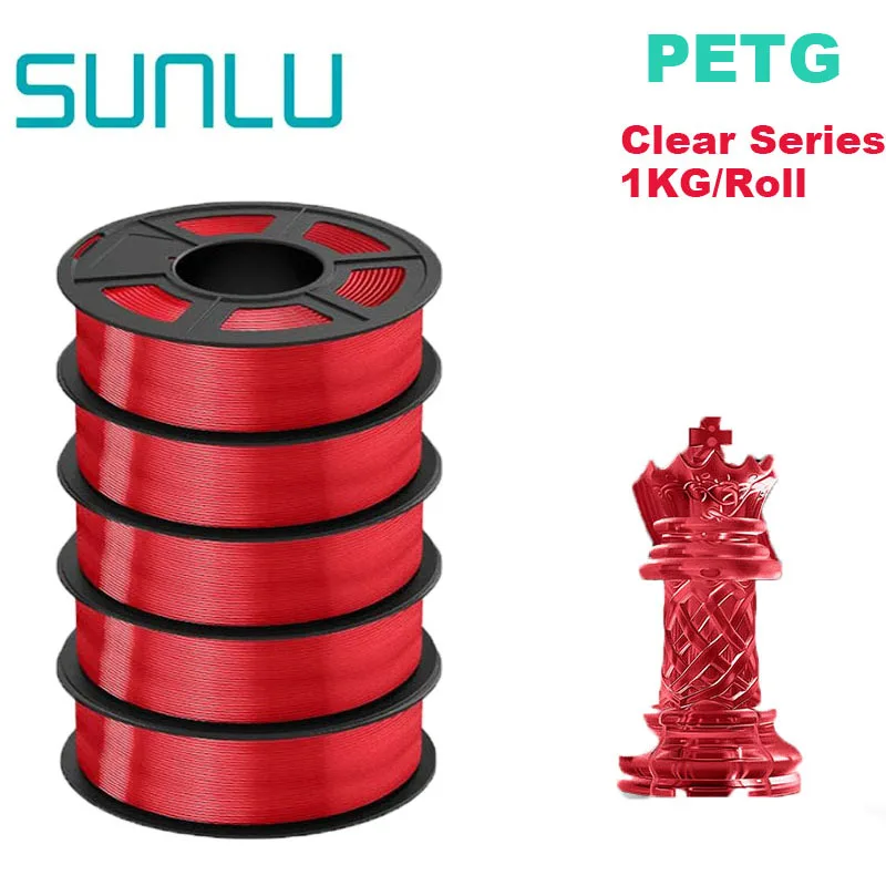 SUNLU 3D-filament PETG/EASY ABS/TPU/ASA Filamnet 1,75 mm 5 rol 1 kg (TPU 0,5 kg/rol) 3D-printerfilament voor 3D-printer