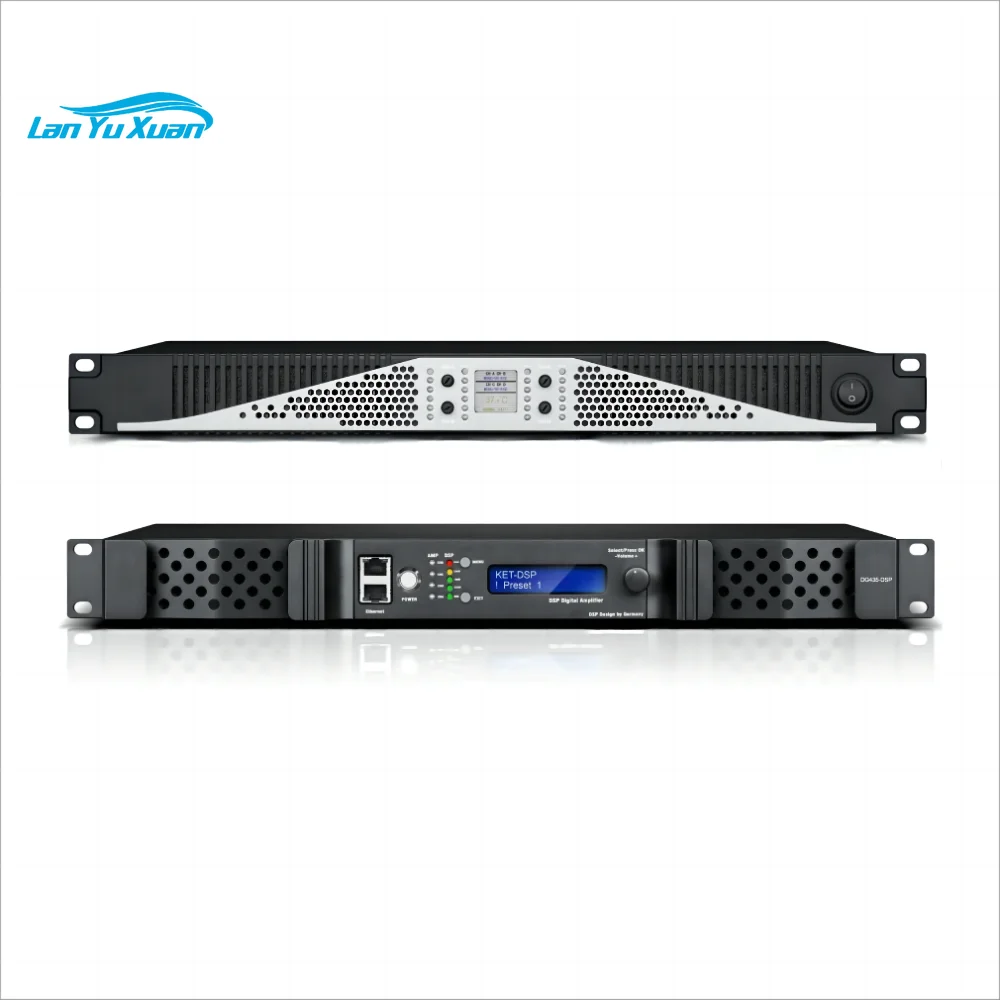 

Professional 4 Channel 1800W Gall-ium Nitride 1u Digital Audio Power Amplifier with Dsp for Concert Hall Stage Performance