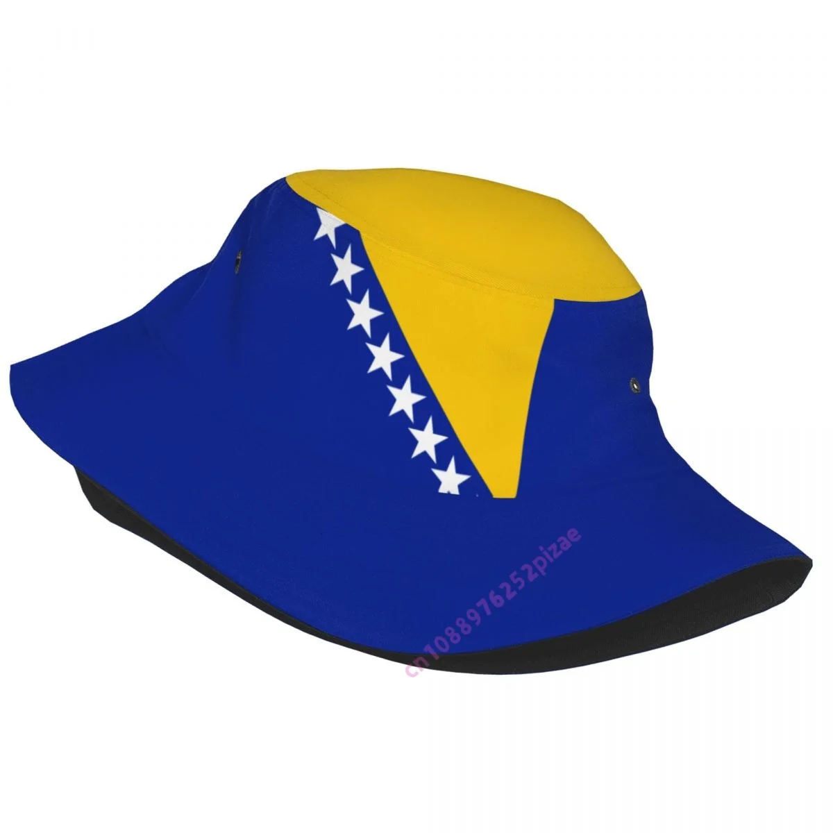 

Bosnia And Herzegovi 3D Flag Men Women Bucket Hat Outdoor Sun Protection Cap Breathable Mesh For Fisherman Camping Hiking