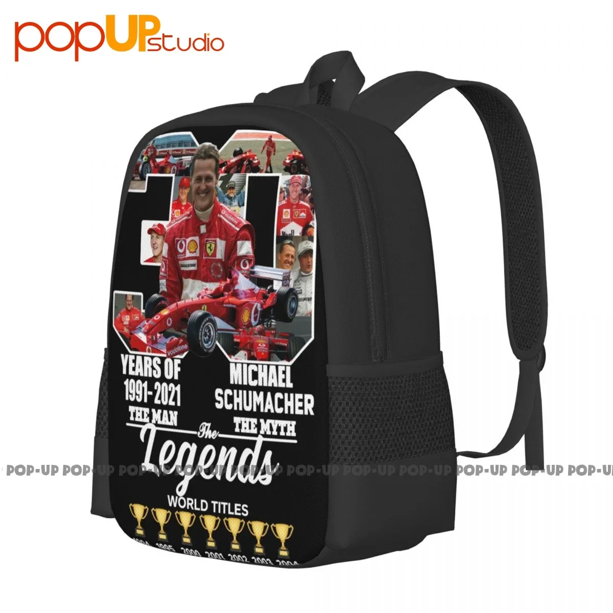 30 Years The Man Michael Schumacher The Legends World Titles Backpack Large Capacity Softback Storage Bag