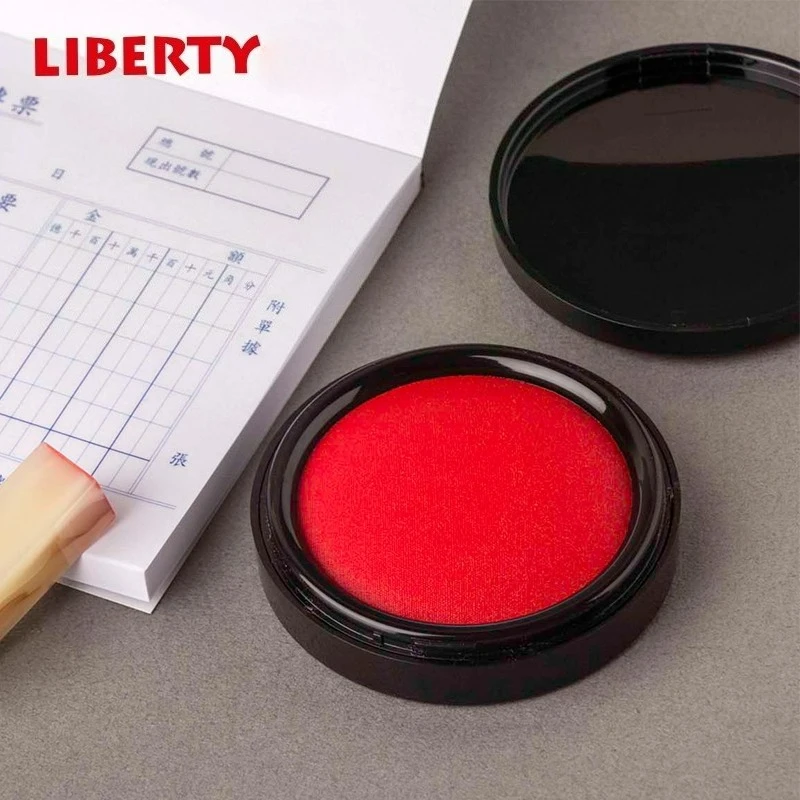 LIBERTY Vermilion Ink Pad 50/60/75 Not Easy To Smudge, with Vibrant Color Quick-drying and Not Easy To Stain Office Supplies