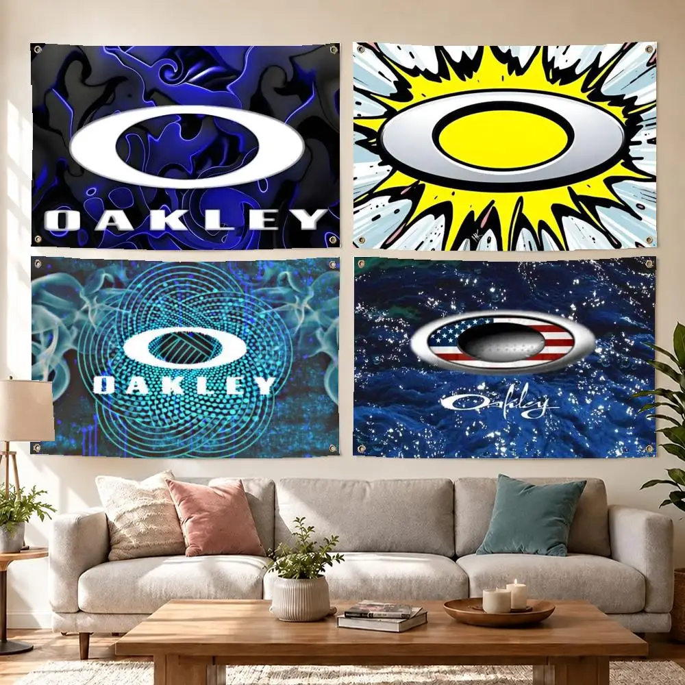 Sharp Brand Oakley Flags Concert Print Wall Hanging Art Banner, Indoor Outdoor Bedroom Home Decor Backdrop, Perfect Gift