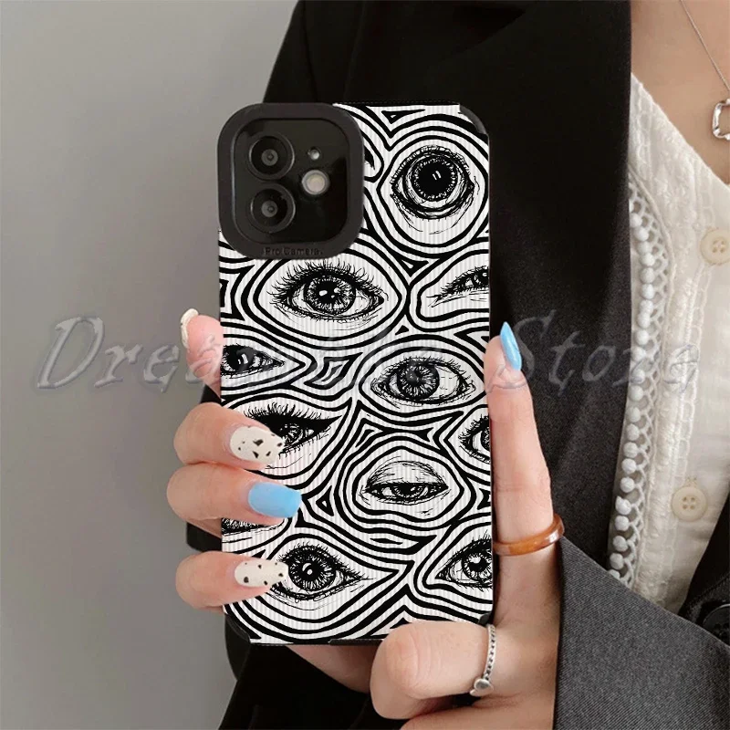 Vintage Art Eye Phone Case for Iphone 11 Pro Max Iphone 16 Pro Max Iphone 13 Pro Max Iphone 14 Pro Max Iphone 15 Pro Max Case