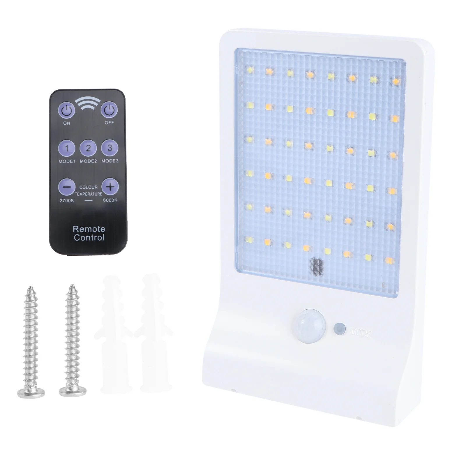 Solar Yard Light Dimmable Remote Control Super Bright 48 LED Automatic Motion Sensor Outdoor Security Lighting for Garden