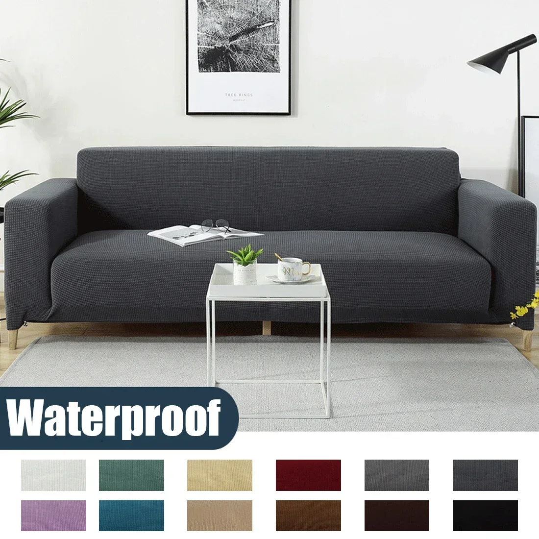 Luxury Thicken Waterproof Jacquard Sofa Cover for Living Room Thick Sofa Cover 1/2/3/4 Seater L-Shaped Corner Sofa Cover 소파 덮개