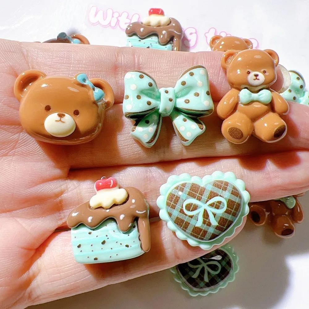 10pcs Mini Kawaii Cute Flower House Flat Back Cabochons Scrapbook Diy  Party Hairpin Accessories Home Decoration Craft