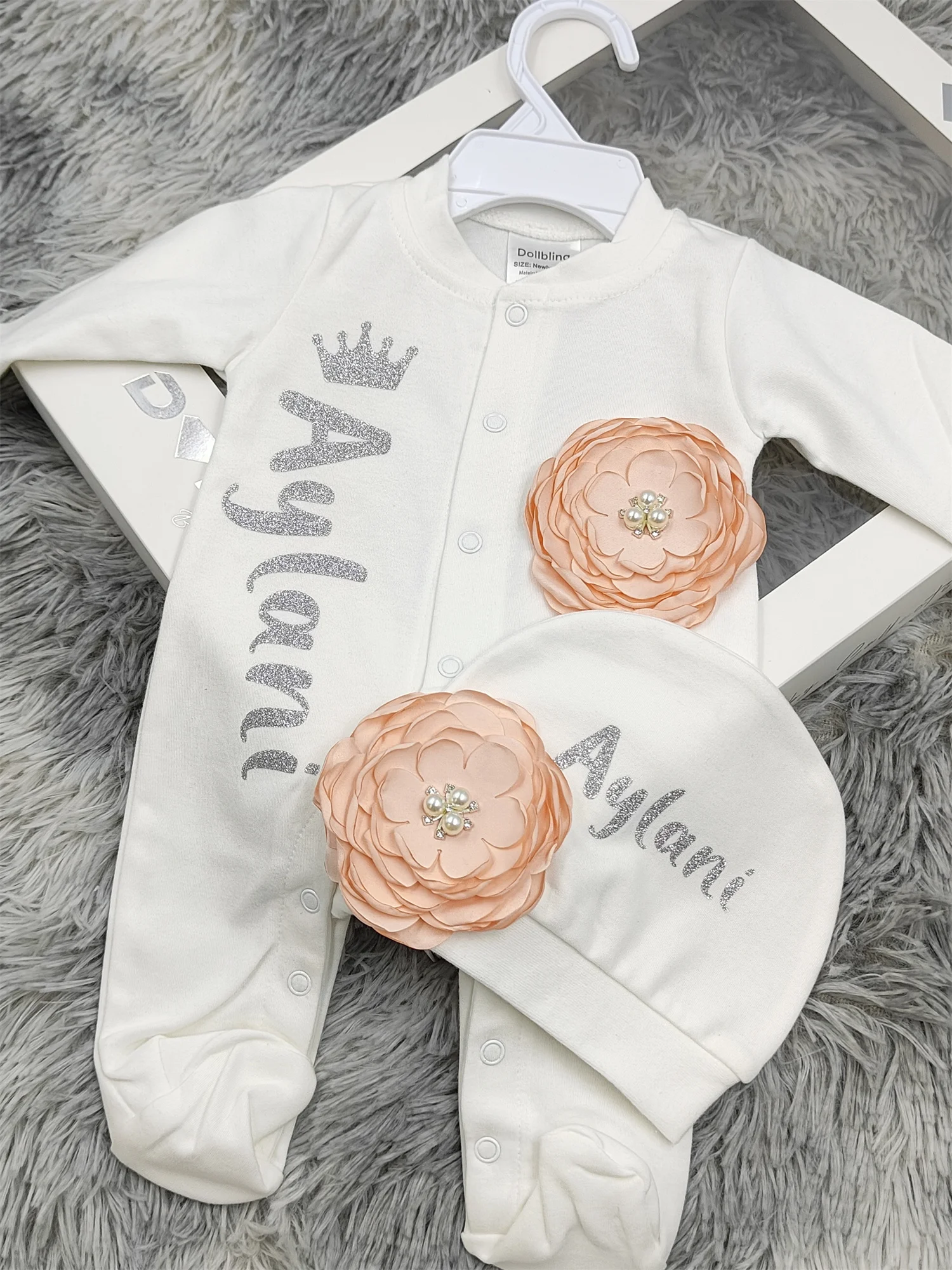 زهرة الباستيل الوردية من الشرق الأوسط اسم مخصص عطلة التخصيص الحصري سوبر جو حالمة مجموعة تألق