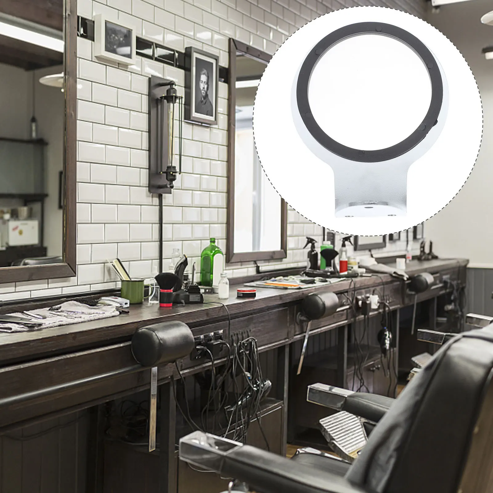 

Wall Mounted Hair Dryer Rack Stainless Steel Storage Stand for Salon Bathroom Suitable Most Hair Dryers Anti Rust Corrosion Easy