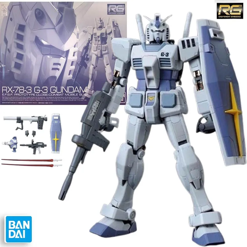 

Оригинальная аниме-фигурка BANDAI PB 1/144 RG RX-78-3 G3 GUNDAM, оригинальная коробка, сборка модели игрушек для мальчиков и девочек, детский подарок