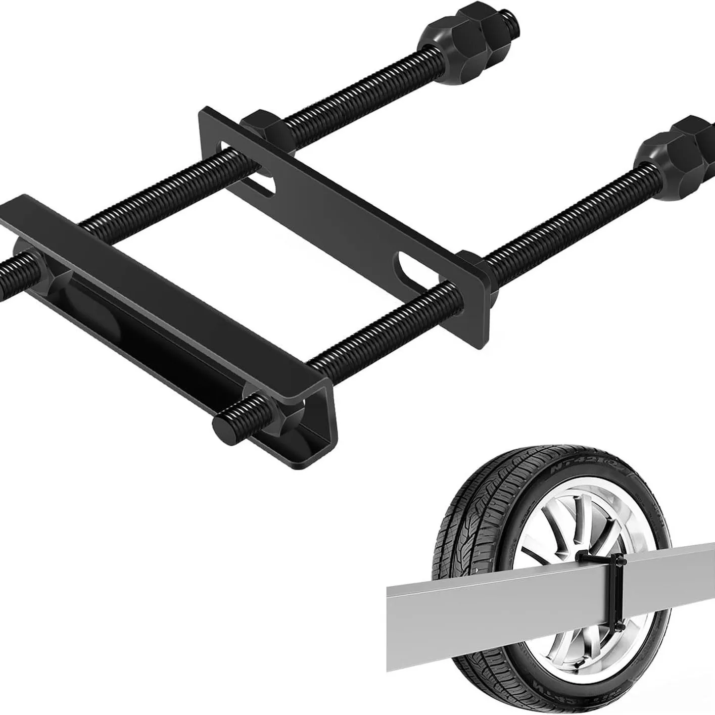 Trailer spare tire bracket, multi-purpose trailer spare tire bracket, universal wheel bracket for towing boats.
