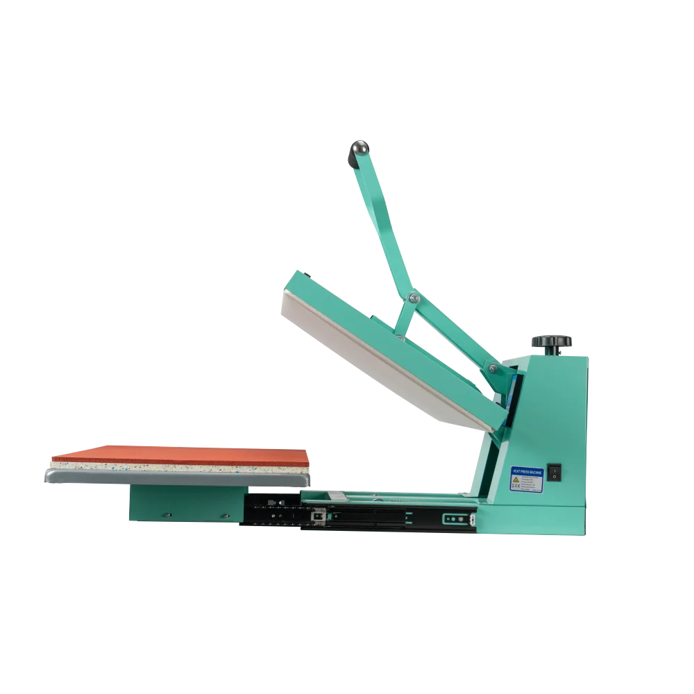 

16'' x 24'' Manual Heat Press Machine Slide-out Base Electronic Heat Silicon Pad Easy-replaceable Pressure Heat Plate Adjustable