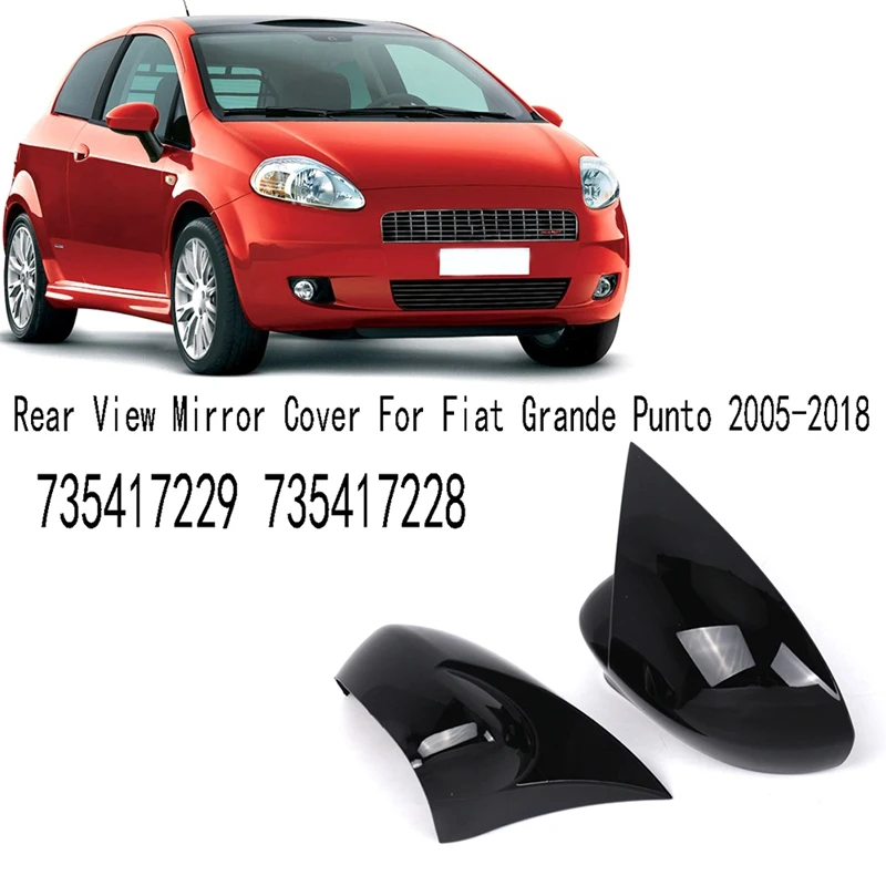 

Колпачки для боковых крыльев зеркал для Fiat Grande Punto 2005-2018, стиль Ox Horn 735417229 735417228