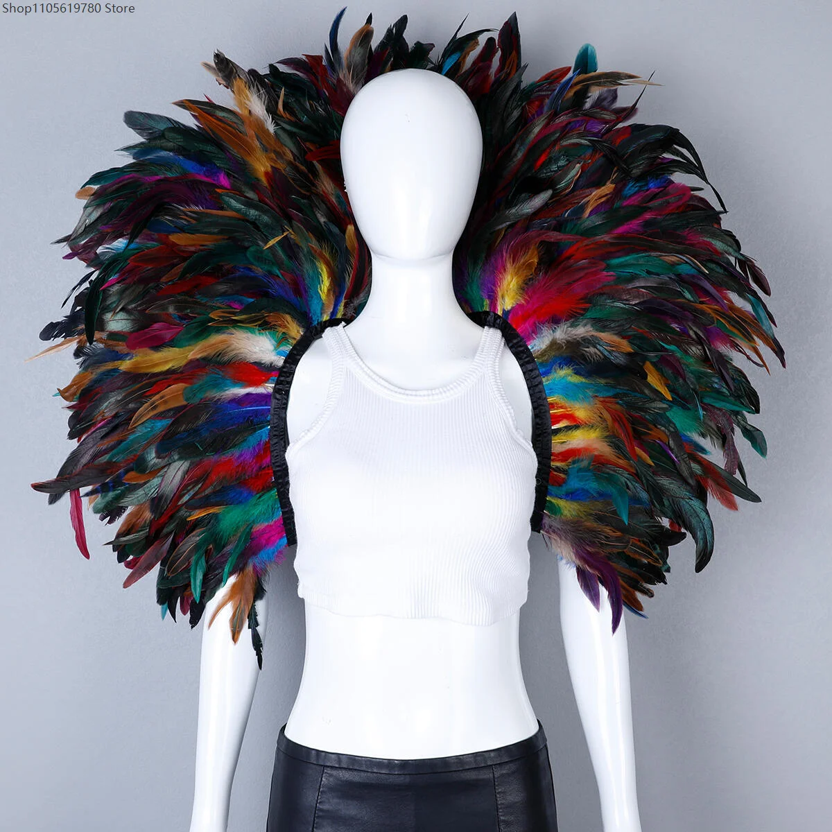 Party Luxury Scarf Feather Cosplay Designer Punk Halloween Masked Ball Carnival Feather Punk Carnival Party Apparel Accessories