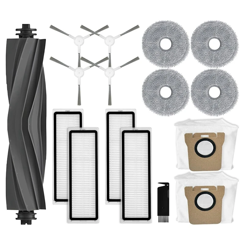 Pièces de rechange AC66 compatibles avec les accessoires d'aspirateur Robot Dreame L10S Ultra / L10 Ultra, brosse principale, sacs à poussière