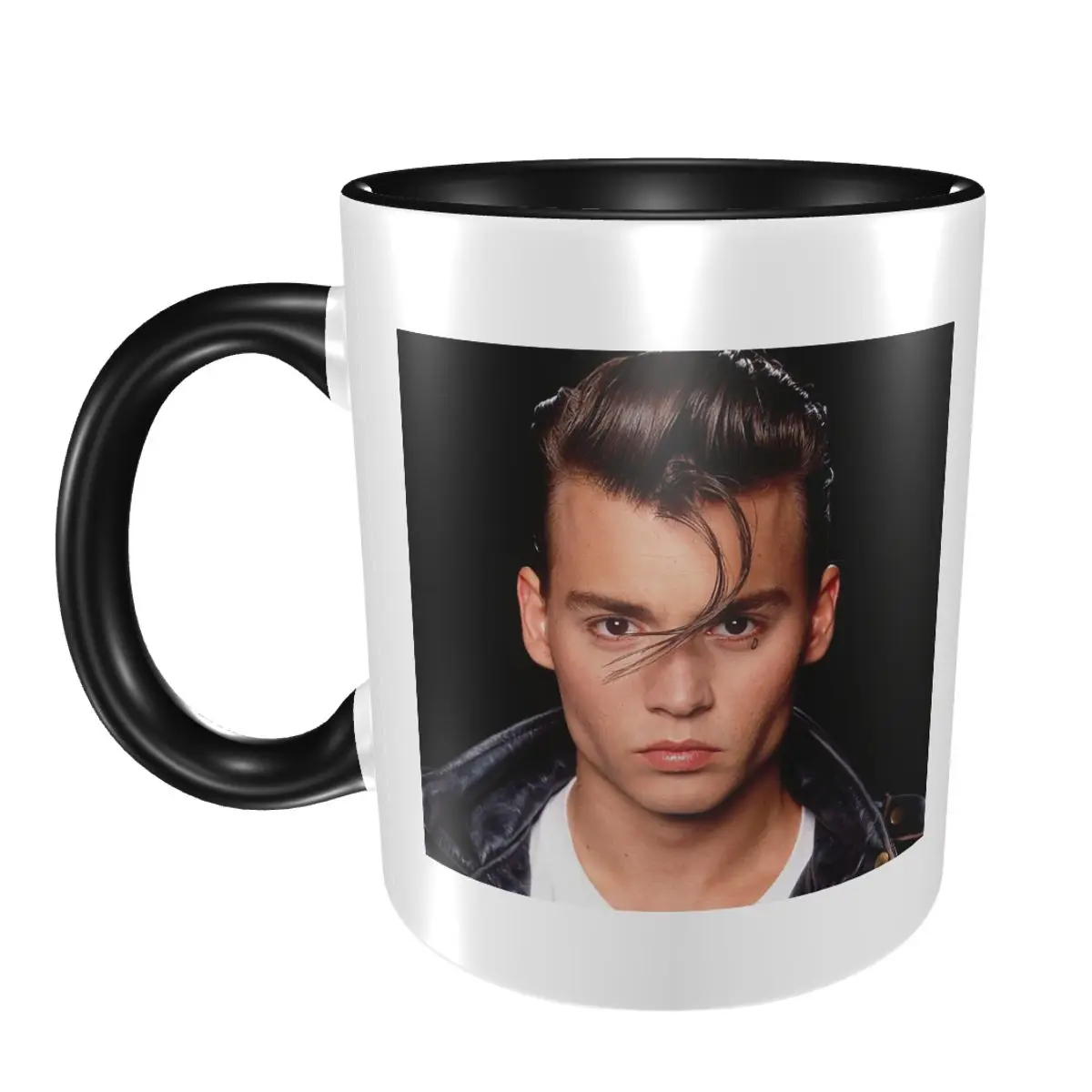 Young Johnny Depp Mug Funny Ceramic Coffee Cups Tea Mugs Milk Cup Drinkware Gift for Woman Man