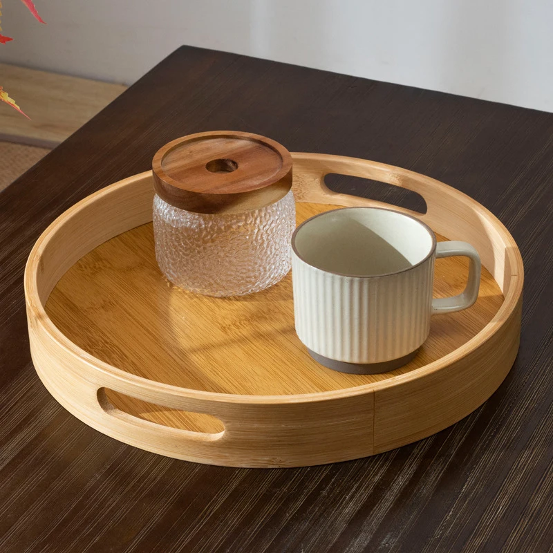 Plateaux Service Bambou Lot De 10 - 28x10cm, Naturel, Bords Relevés, Pour Petit-déjeuner, Restaurant, Présentation - 2