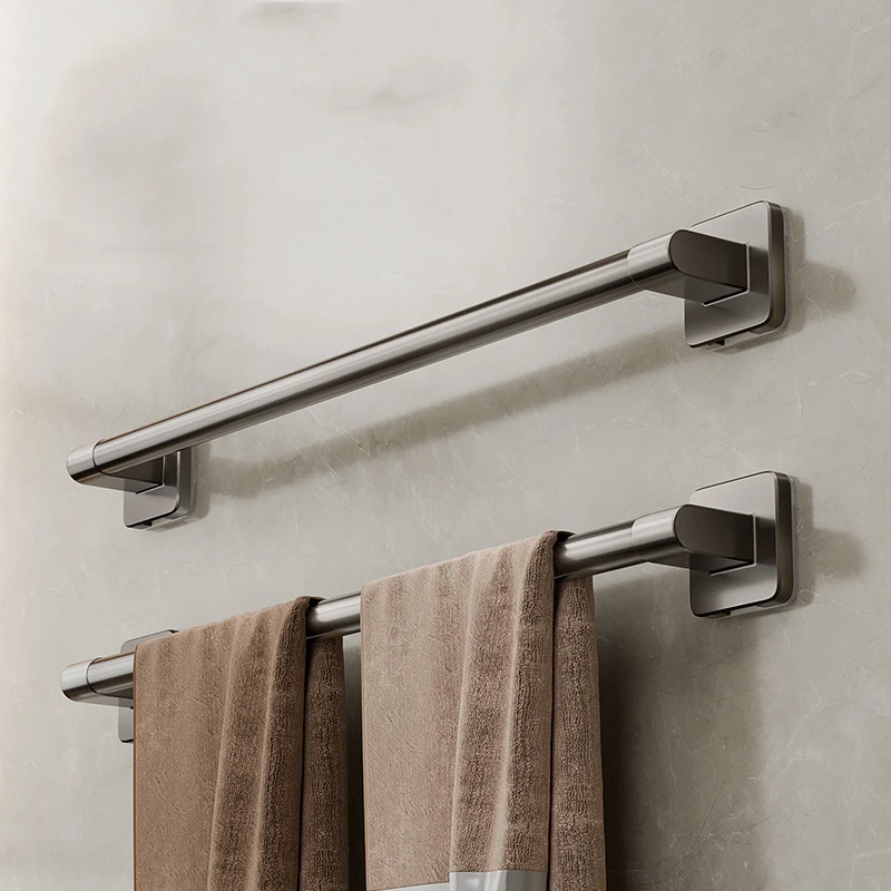 Bathroom Towel Holder Slipper Rack Holder Without Drilling Wall Mounted Towel Shelf   Towel Bar Kitchen Bathroom Accessories