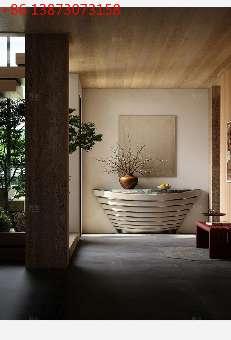 Entrance light luxury modern end view table natural marble entrance entrance table