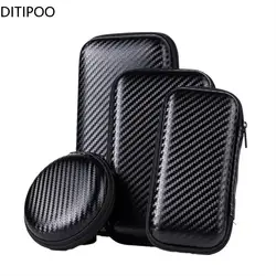 Portable Phone Charger Zipper Bag EVA Protection Case Hard Disk Data Cable Headphone Storage Pocket Pouch Travel Storage Box