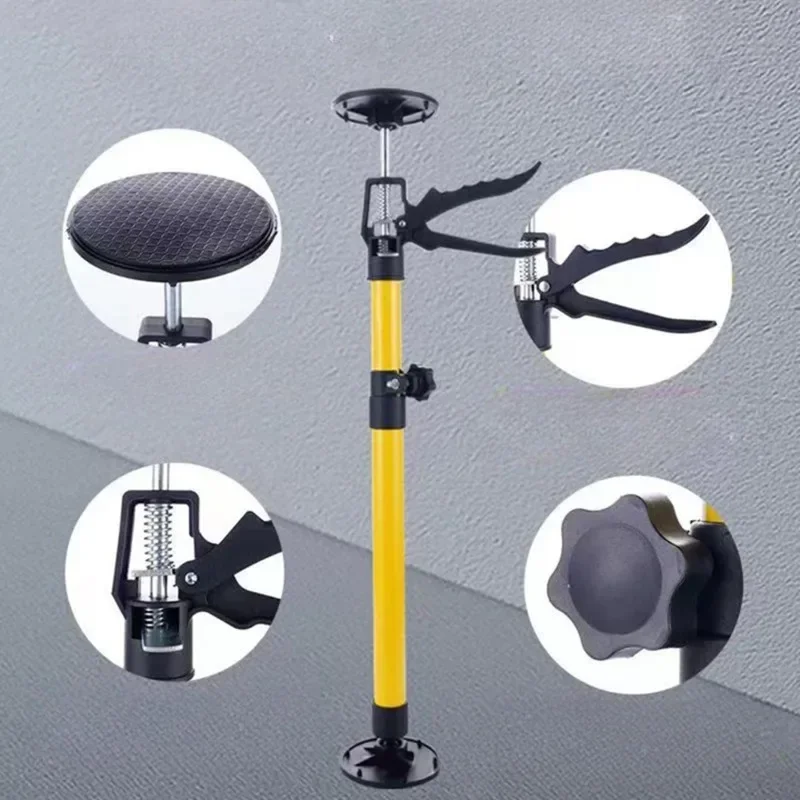 1/2Pcs Steel Support Rod Third Hand Cabinet Jacks Drywall Construction Tool Load 100kg Adjustable Quick Telescopic Support Pole