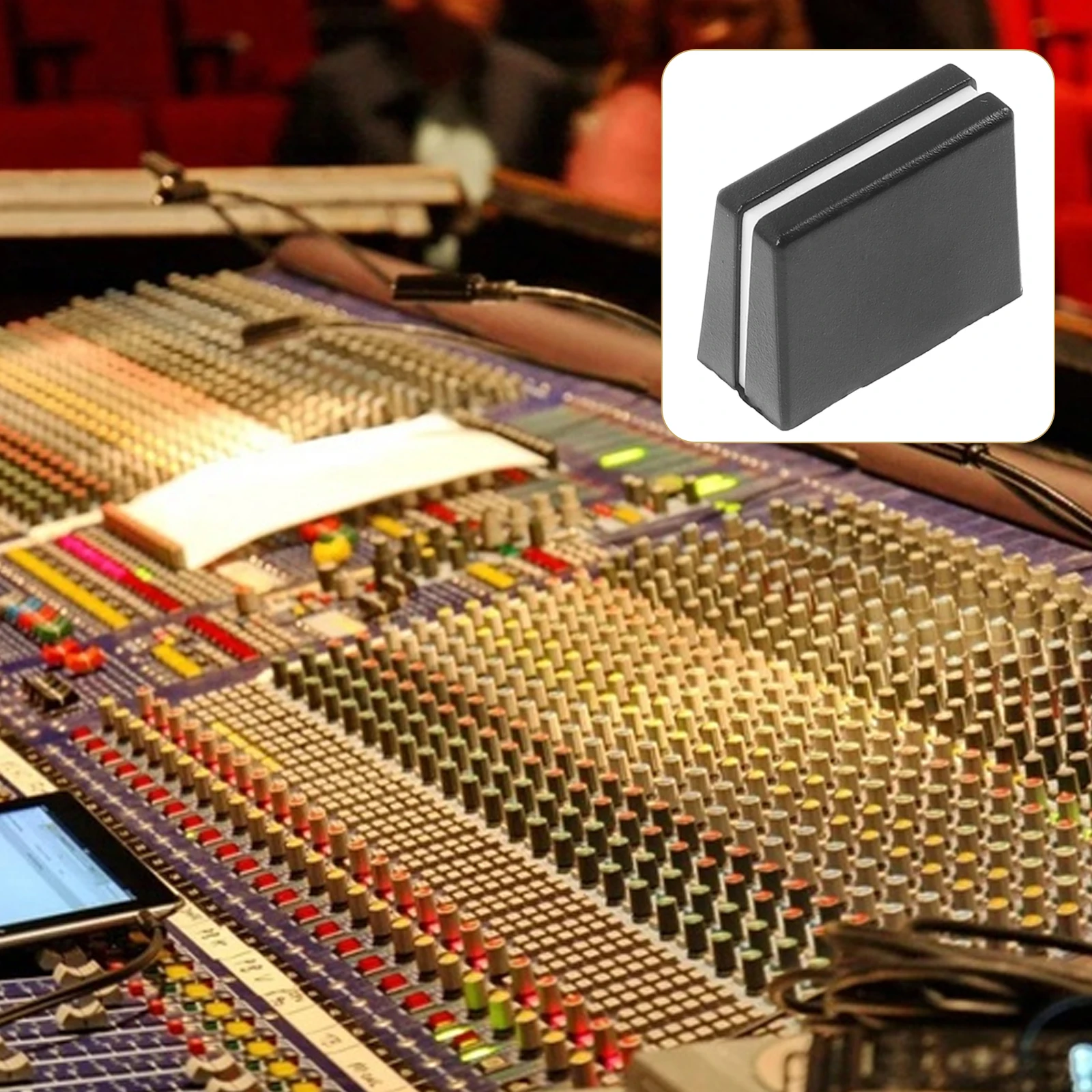 

10pcs Fader 4Mm Inner Hole Black Replacement Slider Knob For Mixer Slider Knobs Mixer Console Audio Accessories