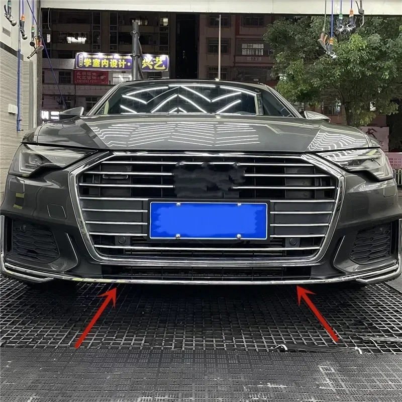 

WELKINRY для Audi A6 C8 5-го поколения 2019 2020 2021 2022 2023 ABS Хромированная Автомобильная Передняя панель бампера