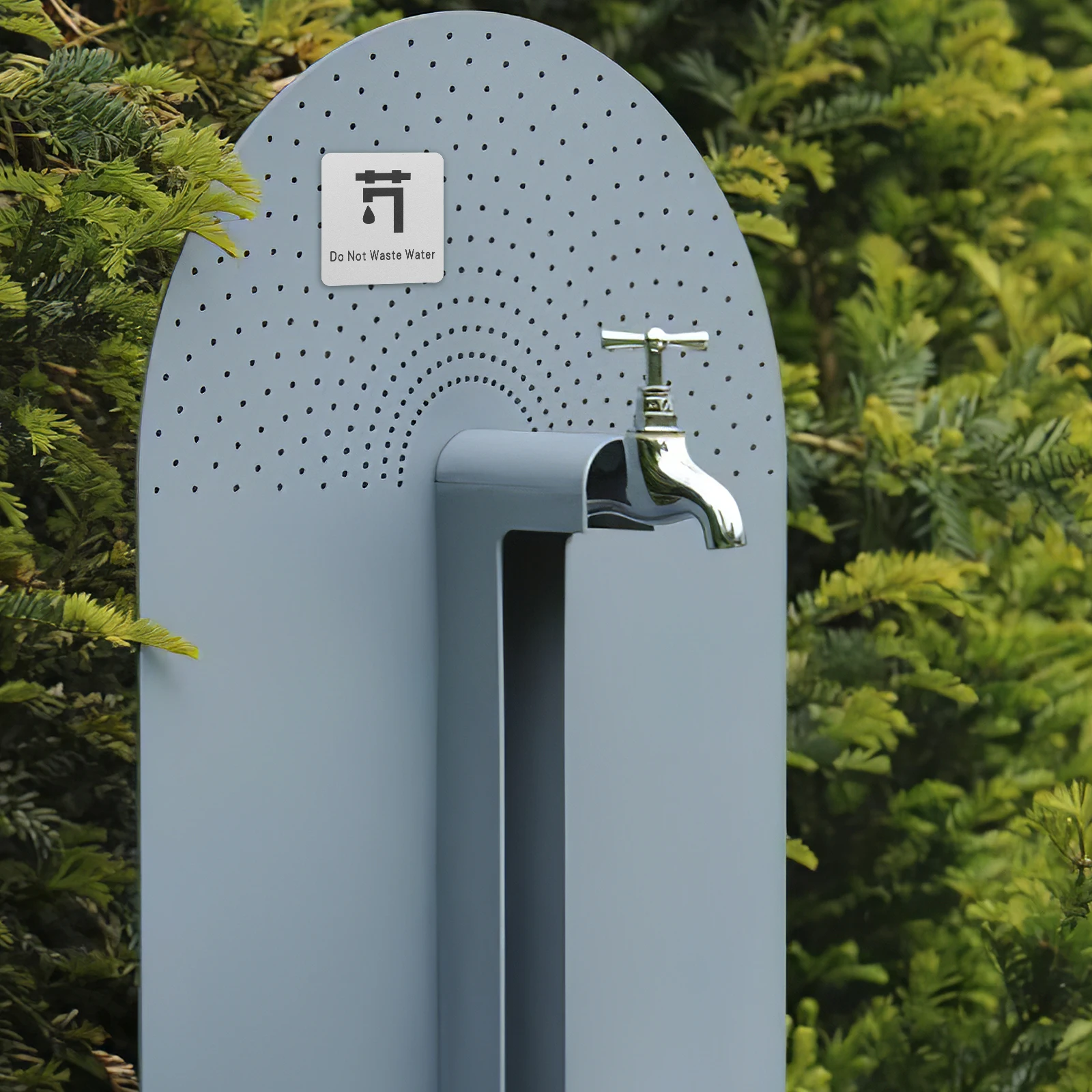 Water Saving Sign Sticker Bathroom Wall Decor Stop Wasting Water Reminder Waterproof Easy Install Self Adhesive For