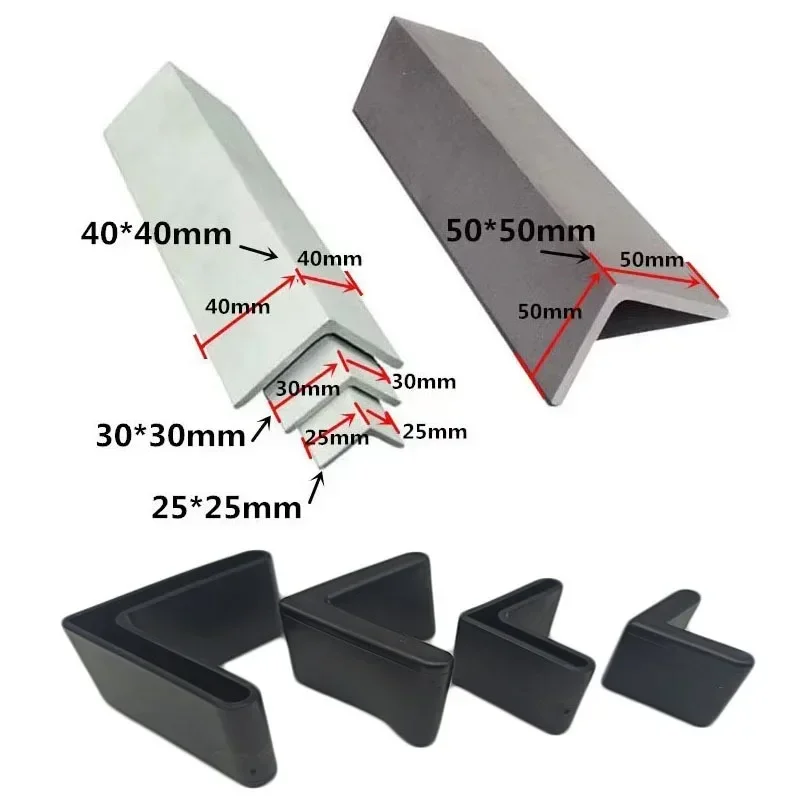 16pcs Angle Iron Rubber Cover Furniture Chair Table Mat Silicone Anti Scratch Protector Cap Tables Ferrule Leg Floor Protector