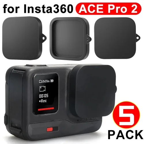 Cubierta protectora de lente para Insta360 Ace Pro 2/Ace Pro, carcasa de silicona suave, antiarañazos, a prueba de polvo, accesorios protectores de cámara