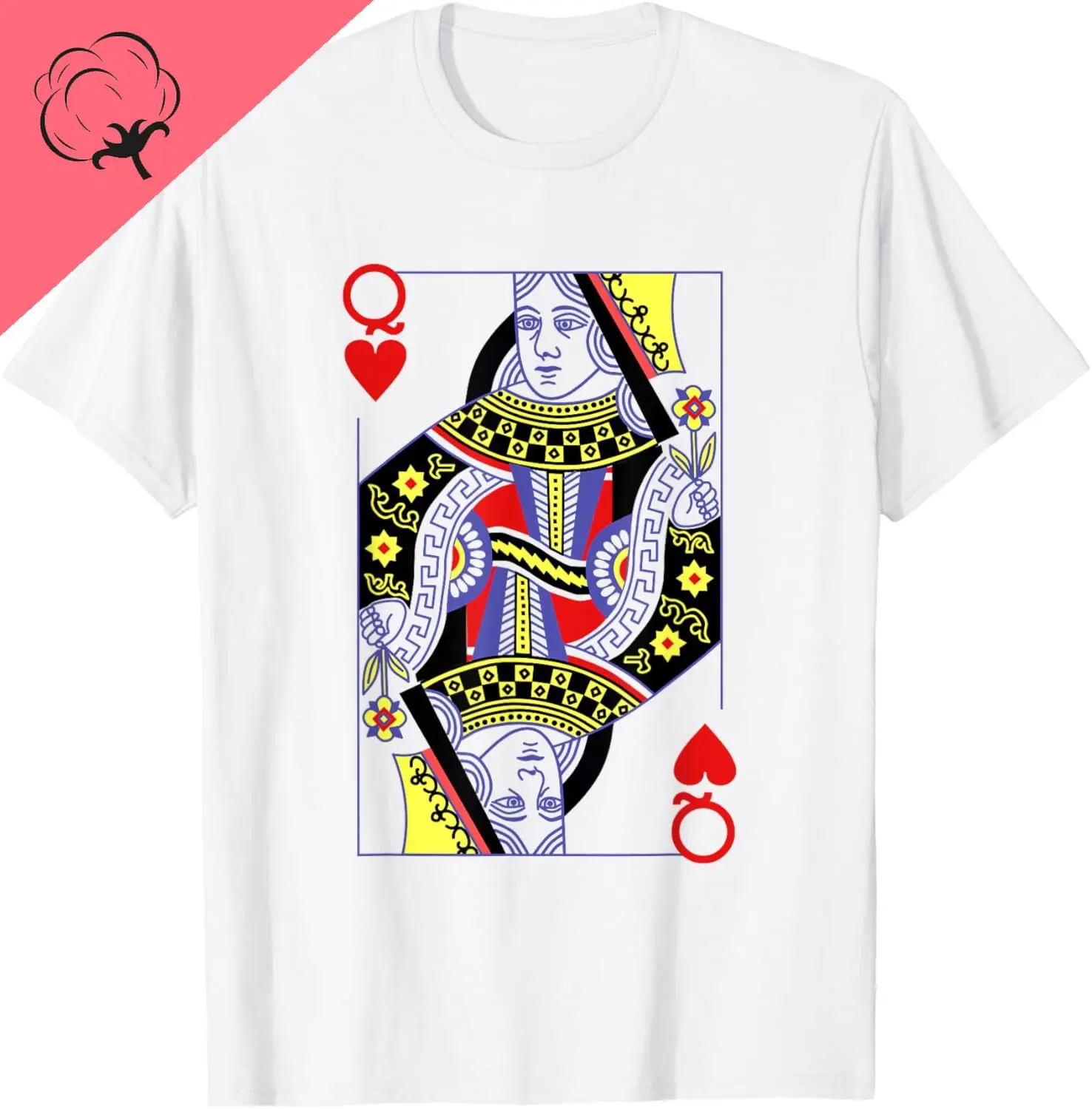 Queen of Hearts Deck of Cards Playing Cards Halloween Poker T-Shirt Funny Shirt Unisex Summer Streetwear Tops Camiseta