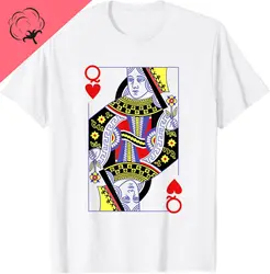 Queen of Hearts Deck of Cards Playing Cards Halloween Poker T-Shirt Funny Shirt Unisex Summer Streetwear Tops Camiseta