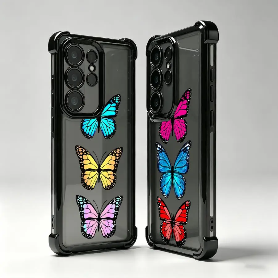 Colorful Butterflies Case for Samsung Galaxy 26 S24 FE S25 Edge S20 Ultra Note 20 Ultra S23 S22 Plus S21 Phone Cover
