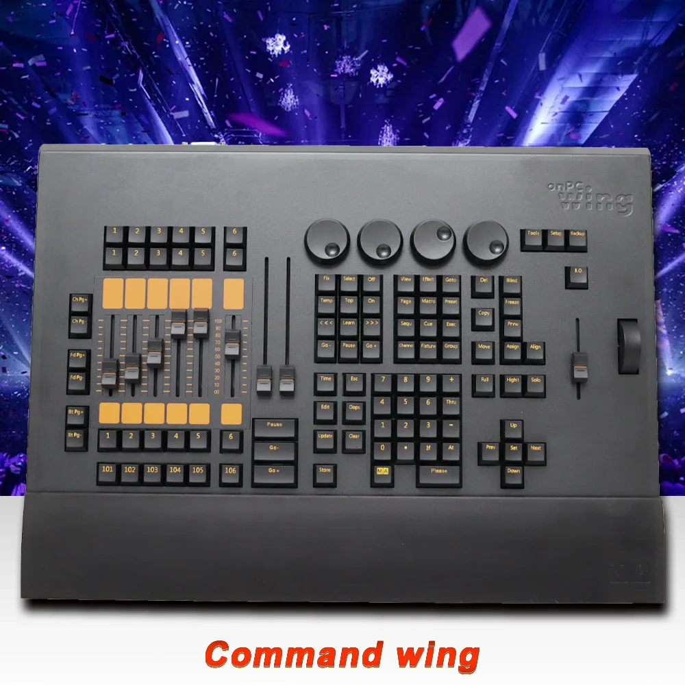 YUER Professional Stage Lighting Console Command Wing Fader Wing M A Software A2 Version 2048 Parameters Upto 4096 Parameters