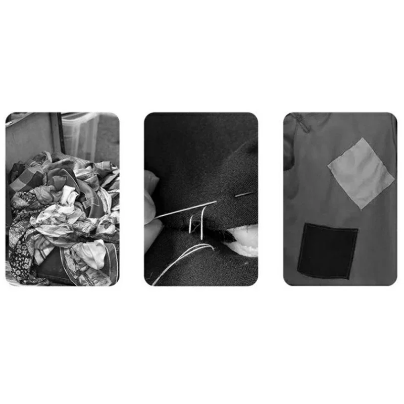 لا الحديد ذاتية اللصق أسود أسفل سترة إصلاح التصحيح قابل للغسل DIY الخياطة النسيج إصلاح الملحقات