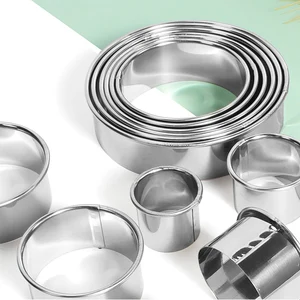 Rostfreier Stahlrundmassenschneider Set, Knödelhautform, Küchenkekse 10 Hauptverkaufsformform - №2