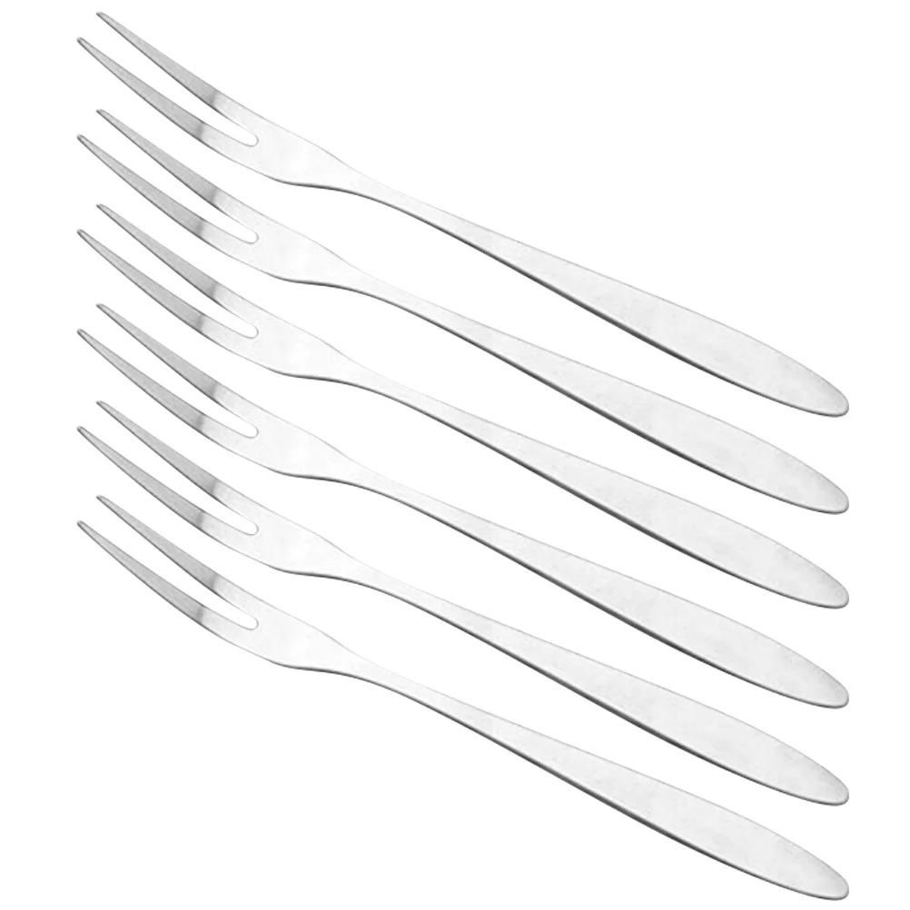 

6pcs Dessert Stainless Steel Mini Appetizer Salad Cake Fork Set For Party Wedding Dinner Buffet Fruit Forks Dessert Forks Set