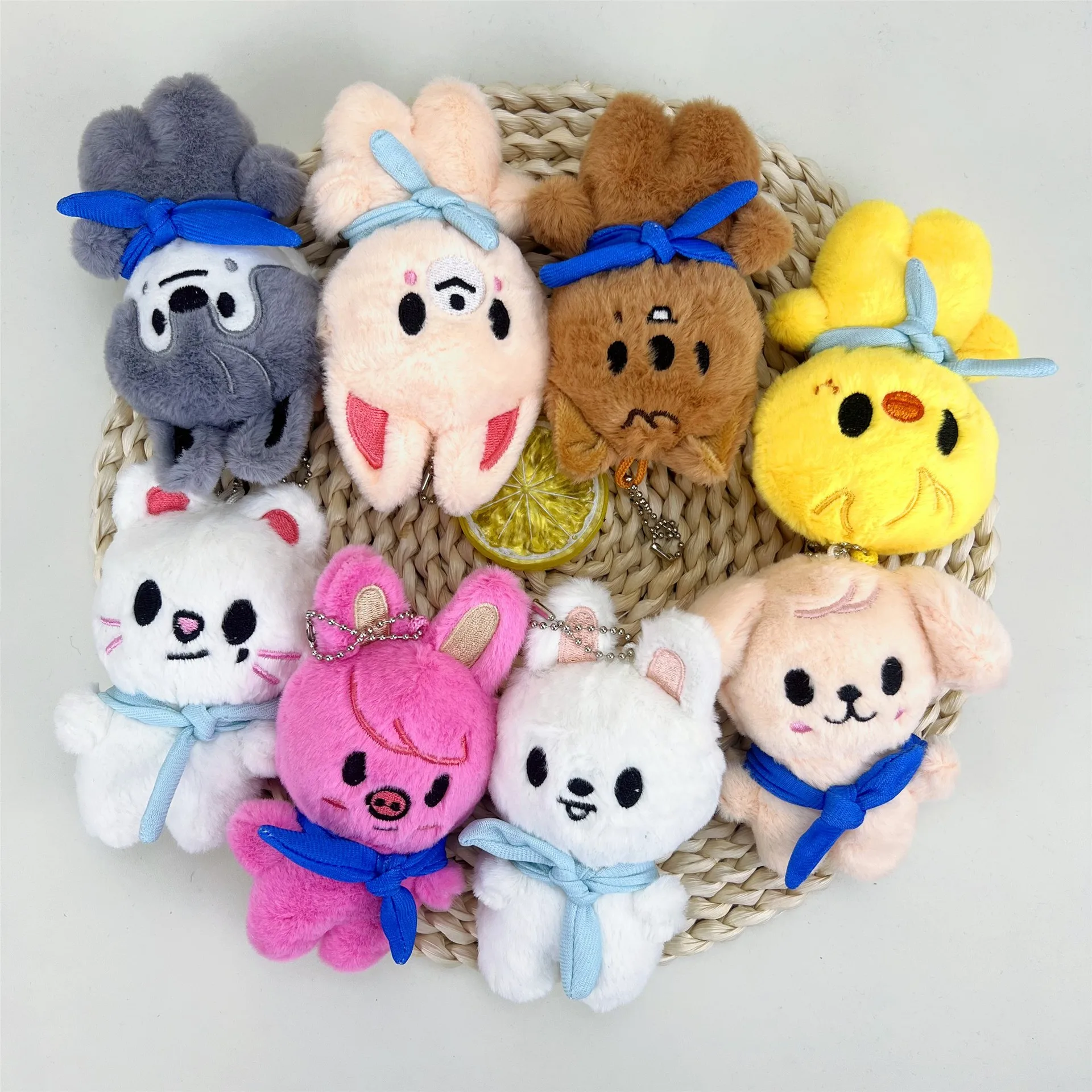 10cm Pilot Doll Toy Keychain PILOT5 FM Peripheral Leeknow Hyunjin Keychain Kawaii Stuffed Animals Plus Toys Backpack Charm Gifts