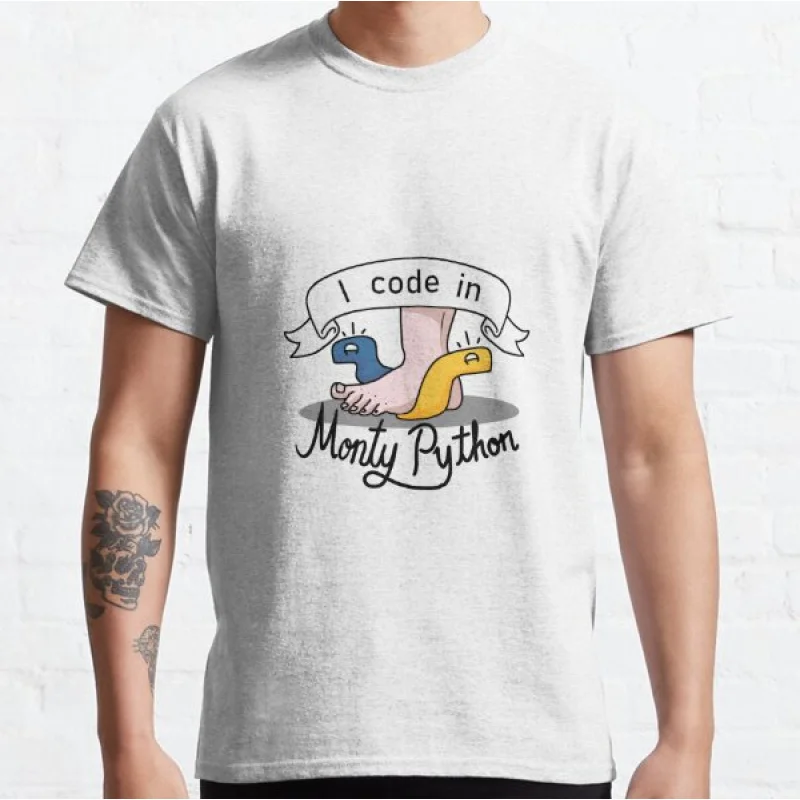 

Funny I Code in Monty Python Humor gift T shirt for men Large size Tops S-6XL 100% cotton printed Clothes
