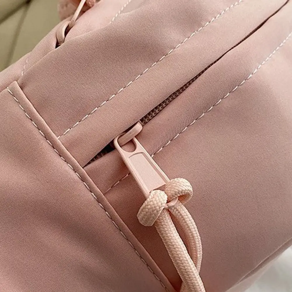 Simple Solid Color Canvas Bag Waterproof Large Capacity Waist Pack Chest Bag Ladies