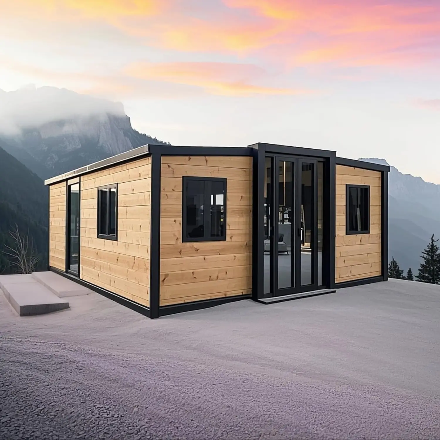 Fast Assemble Container House Modular Prefab Folding House Family Living Camping Simple Container House Price for New Zealand